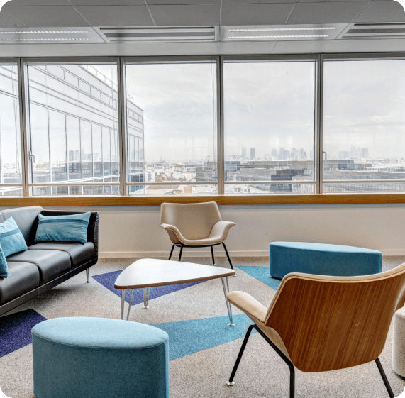 Chairs in an office room